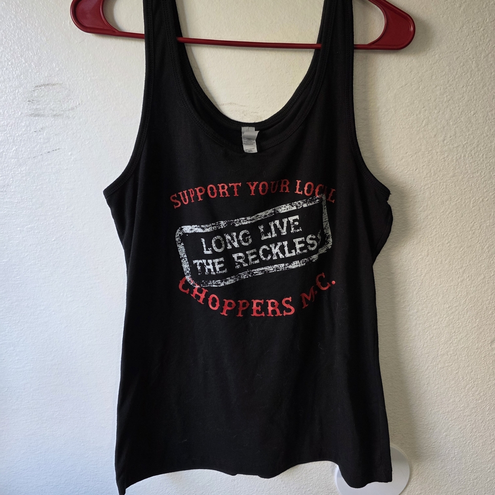 Next Level Apparel Black Tee with Red Graphic